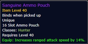 Sanguine Ammo Pouch wow sod phase 2